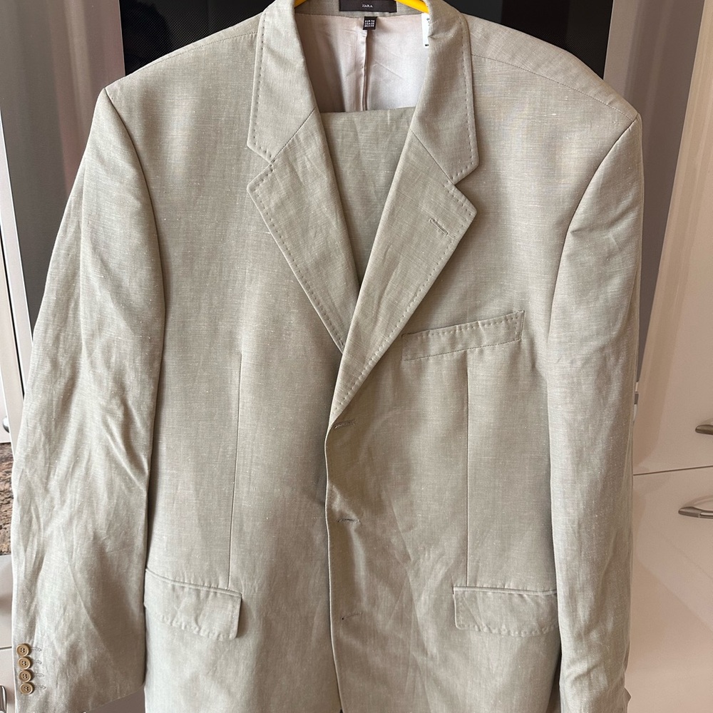 Zara Tan Sport Coat Lightweight Blazer